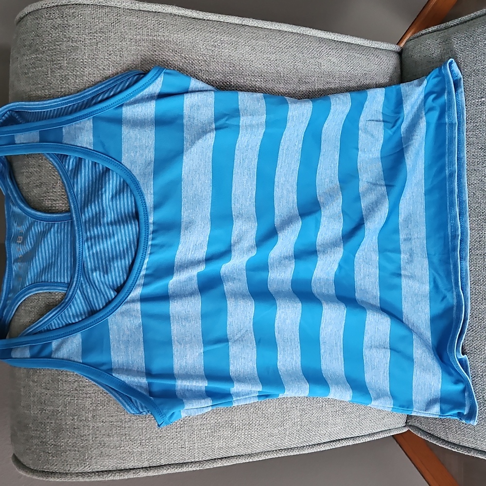 🌿 Soybu Blue Striped Tank Top | Racerback Yoga